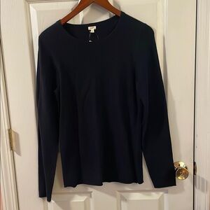 J. Crew Women's Dark Blue Crew Neck Sweater